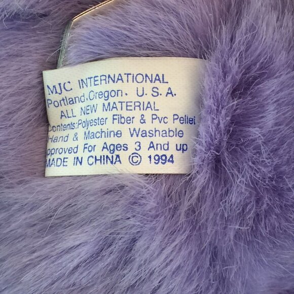 MJC Purr-fection Purple Hippopotamus Plush 5" Stuffed Animal Toy Vintage 1997 - Picture 6 of 8